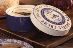 Boîte à brie Artesà Creative Tops Gourmet en céramique bleu motif vintage