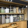 Boîte de conservation Gefu Pantry en verre borosilicate 400ml + 3 étiquettes autocollantes