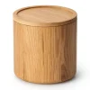 Boîte de conservation ronde Continenta en bois de chêne 13x13cm