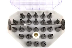 Boîte de douilles en acier inoxydable pour décors fins - 26 ou 52 douilles