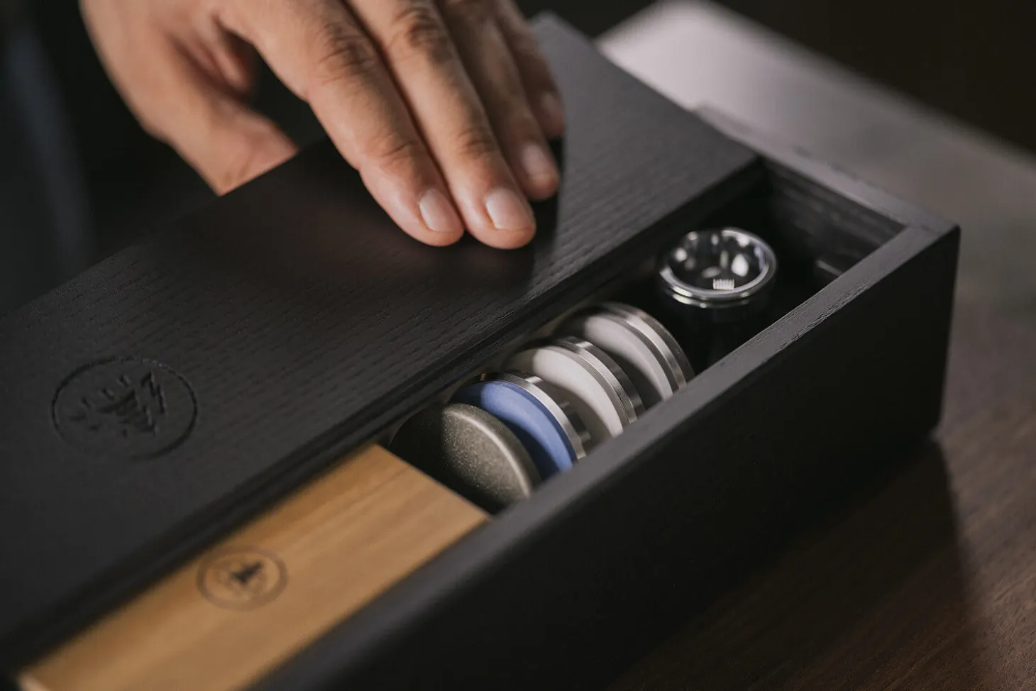 Boîte de rangement artisanale HORL® 3 en frêne massif