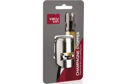 Bouchon champagne Vacu Vin acier brossé