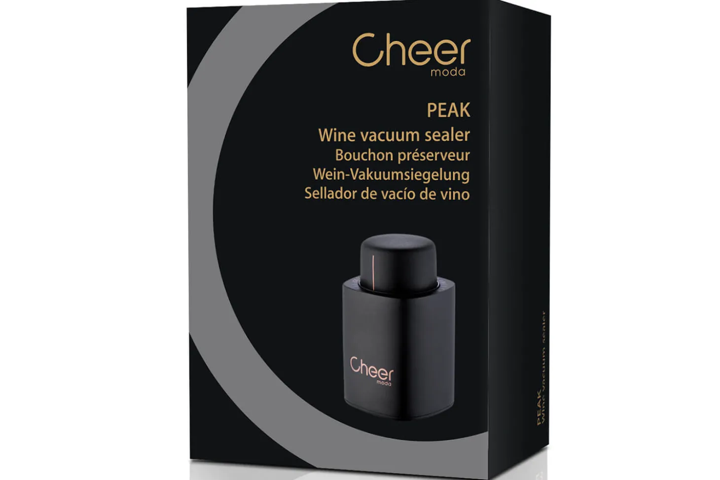 Bouchon de conservation Cheer Moda Peak - Noir & Bronze