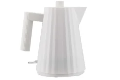 Bouilloire électrique Alessi Plissé blanche design par Michele De Lucchi