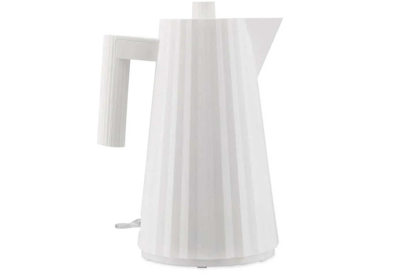 Bouilloire électrique Alessi Plissé blanche design par Michele De Lucchi