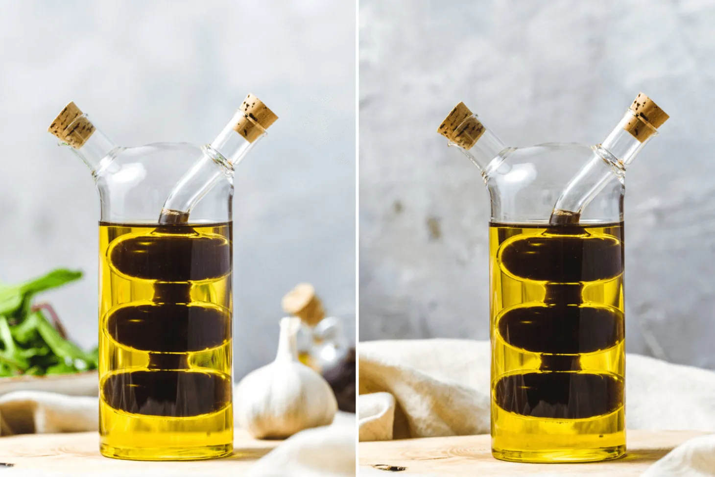 Bouteille à huile et vinaigre 2 en 1 KitchenCraft World of Flavours en verre 300ml et 100ml