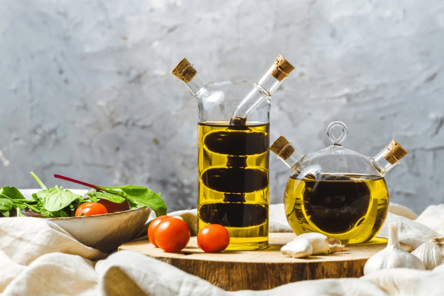 Bouteille à huile et vinaigre 2 en 1 KitchenCraft World of Flavours en verre 300ml et 100ml