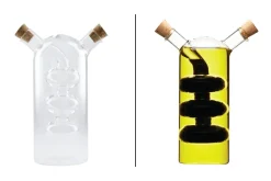 Bouteille à huile et vinaigre 2 en 1 KitchenCraft World of Flavours en verre 300ml et 100ml