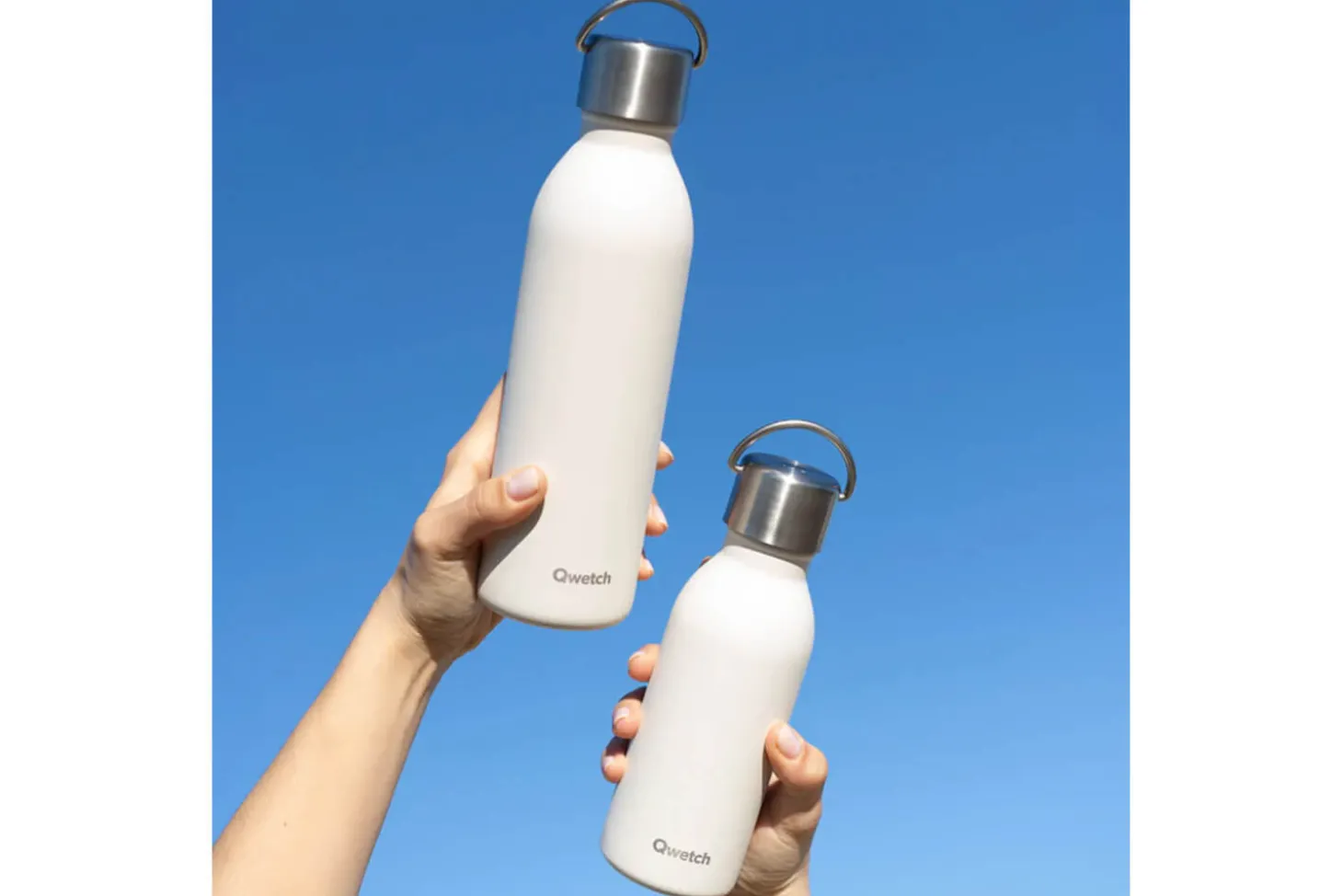 Bouteille isotherme Qwetch Active inox recyclé 1000ml – 4 coloris