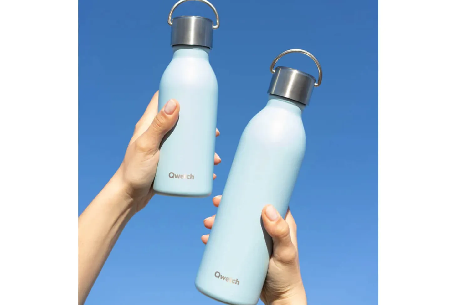 Bouteille isotherme Qwetch Active inox recyclé 1000ml – 4 coloris