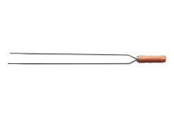 Brochette double Tramontina Churrasco en inox et bois 65cm