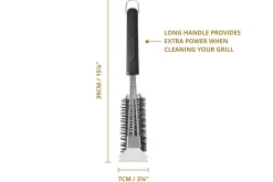 Brosse de nettoyage 3 en 1 MasterClass pour barbecue à poils en inox