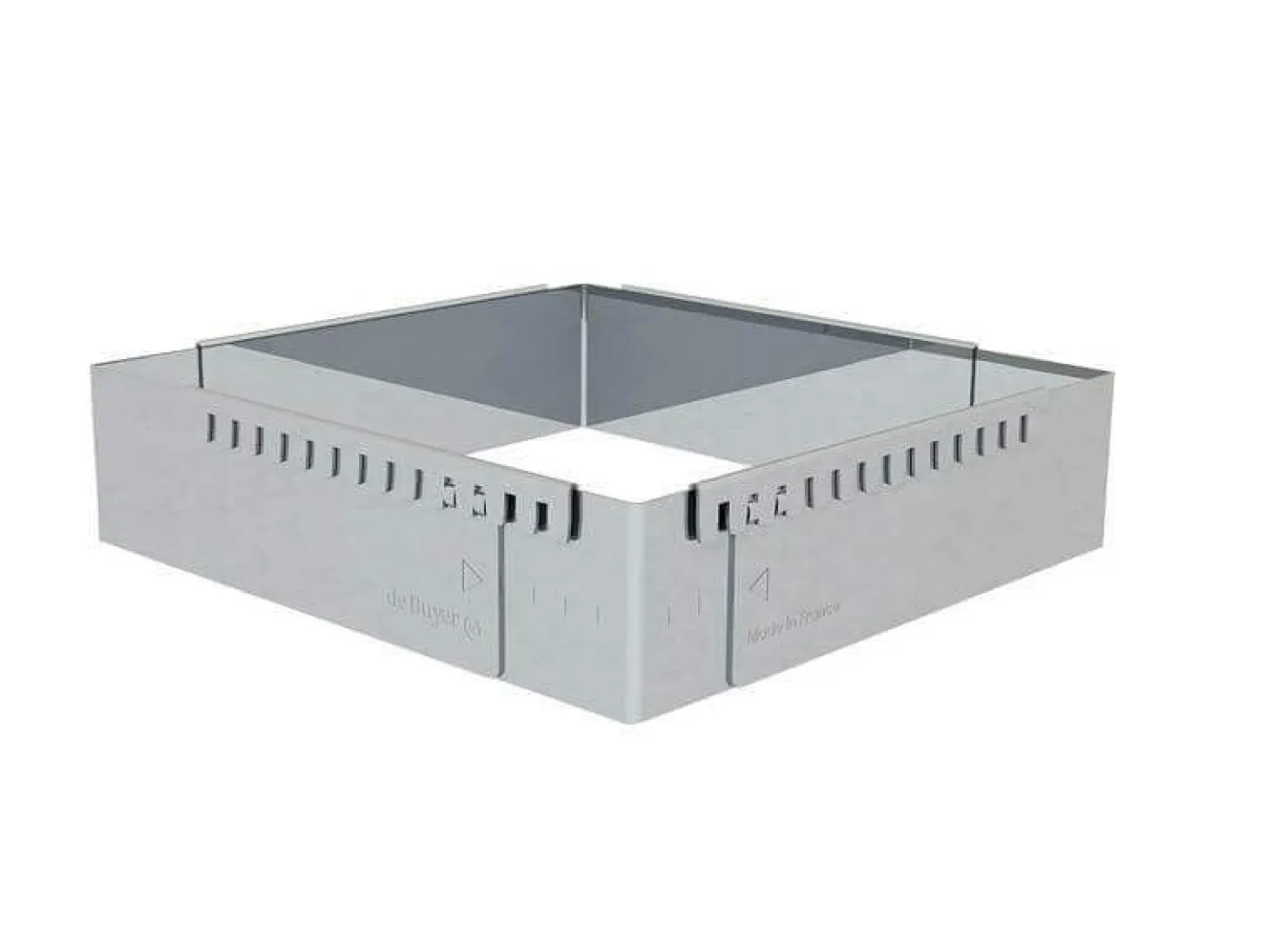 Cadre à entremets carré De Buyer extensible tout inox