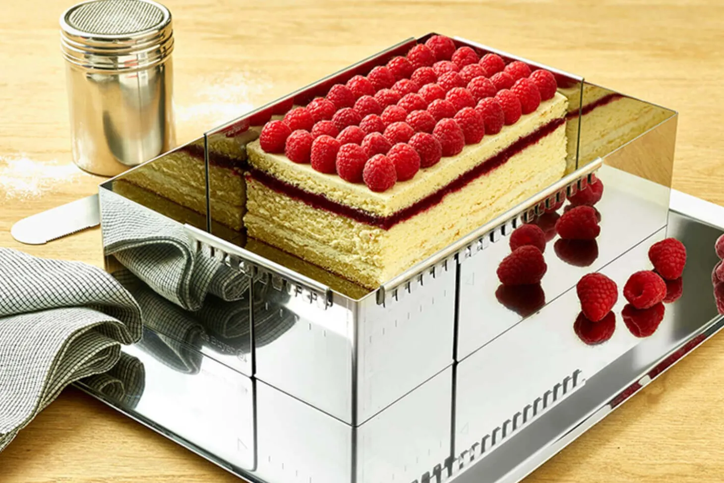 Cadre à entremets extensible rectangle De Buyer en inox