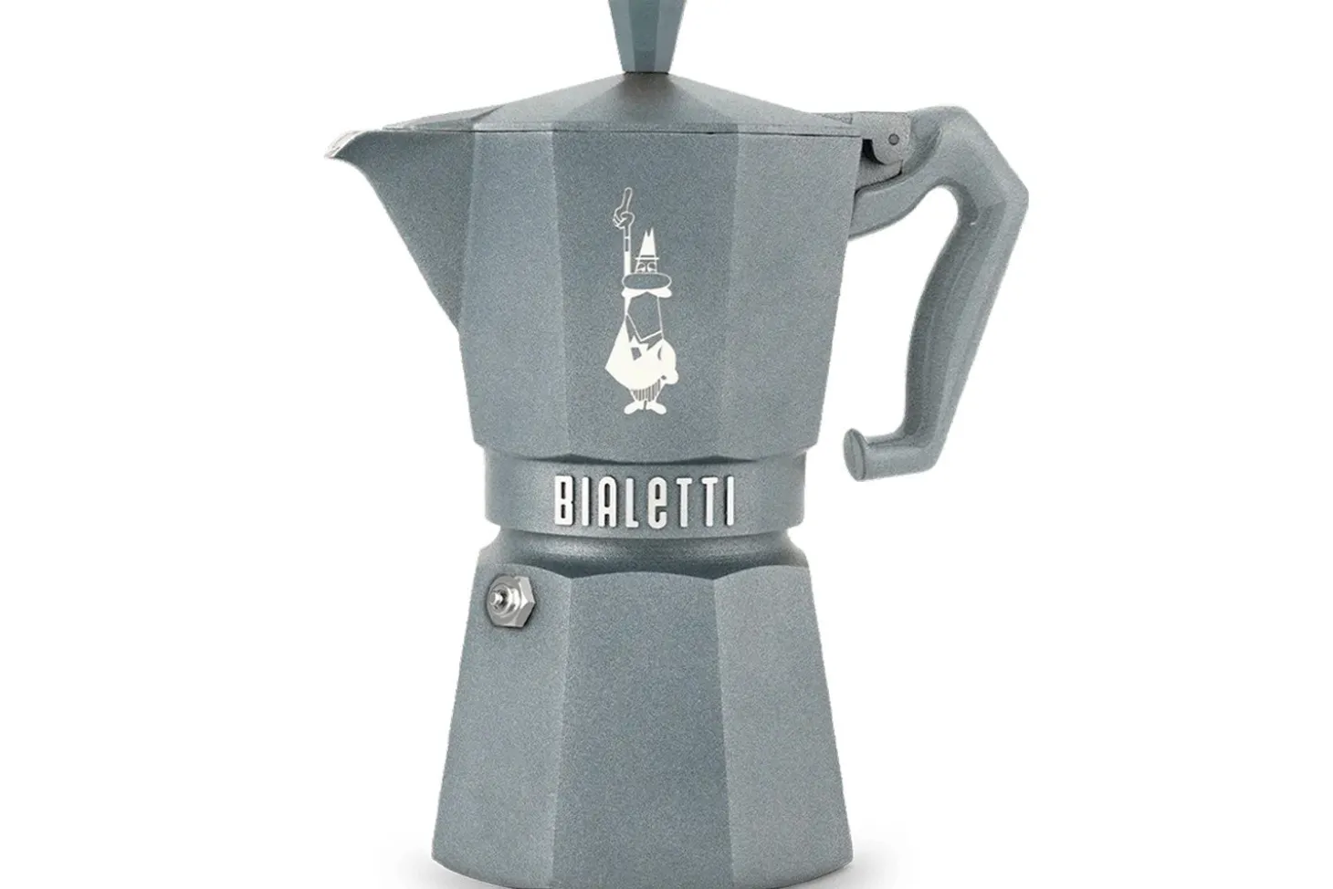 Cafetière italienne Bialetti Moka Exclusive Octagonal induction gris argent