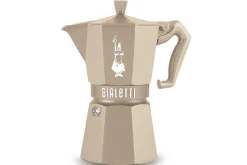 Cafetière italienne Bialetti Moka Exclusive Octagonal induction beige sable