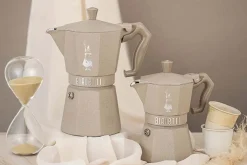Cafetière italienne Bialetti Moka Exclusive Octagonal induction beige sable