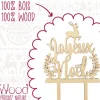 Cake topper Joyeux Noël Scrapcooking en bois