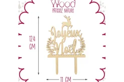 Cake topper Joyeux Noël Scrapcooking en bois
