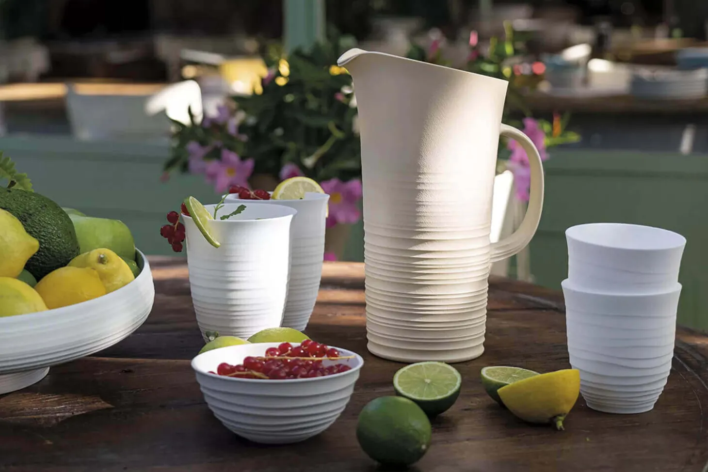 Carafe blanche Guzzini Tierra en bouteilles recyclées 1,8L