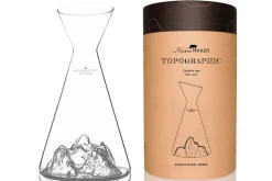 Carafe à eau Alaskan Maker Topographic Aiguille du midi en verre cristallin
