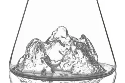 Carafe à eau Alaskan Maker Topographic Aiguille du midi en verre cristallin