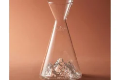 Carafe à eau Alaskan Maker Topographic Aiguille du midi en verre cristallin