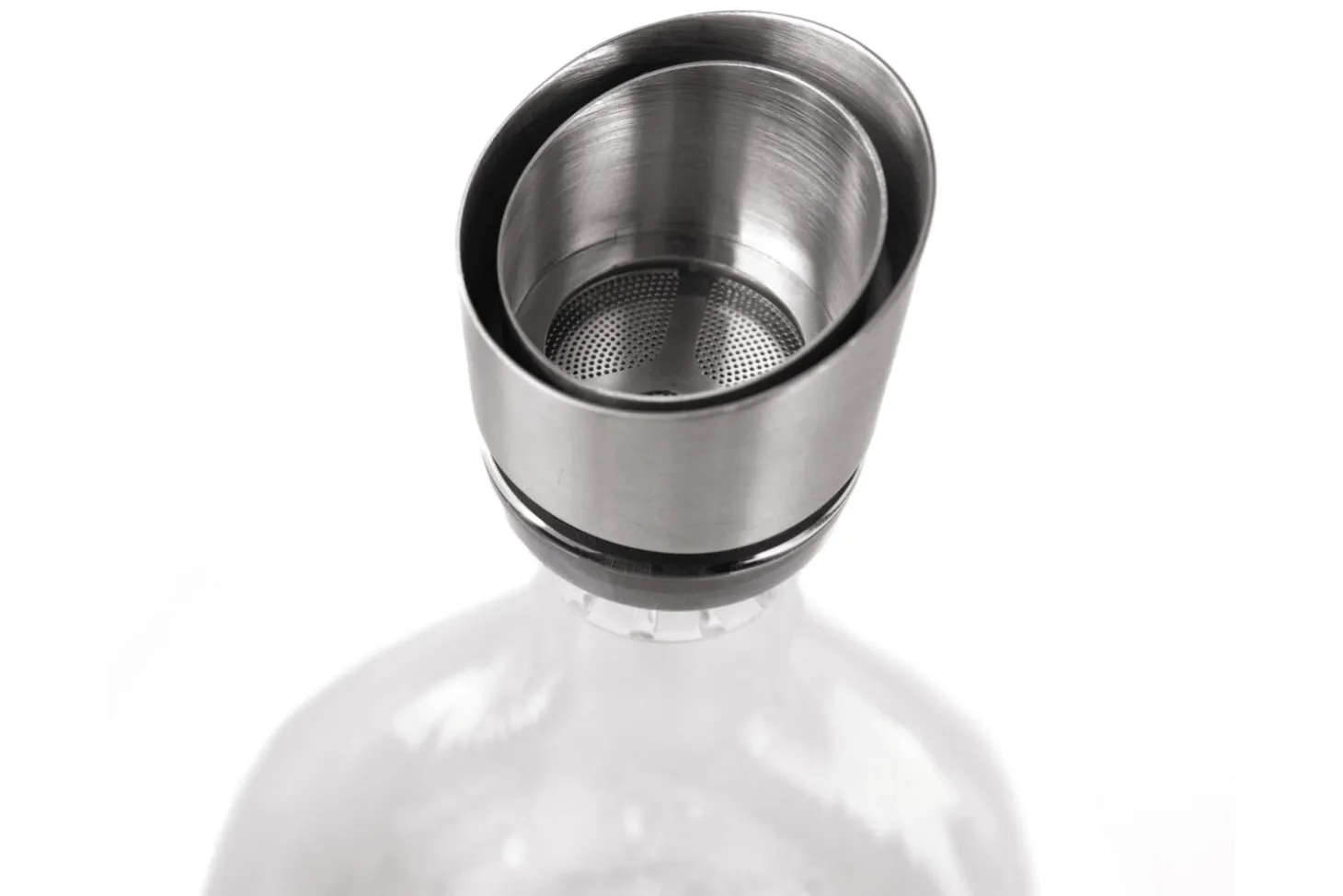 Carafe à vin Alaskan Maker Topographic Mont Blanc en verre cristallin soufflé à la main