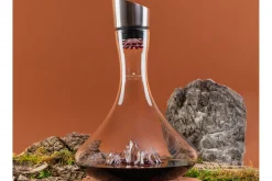 Carafe à vin Alaskan Maker Topographic Aiguille du Midi en verre cristallin