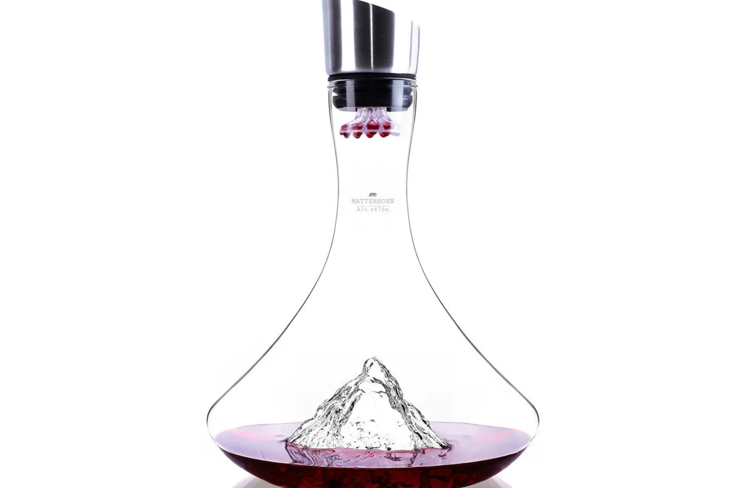 Carafe à vin Alaskan Maker Topographic Mont Cervin en verre cristallin