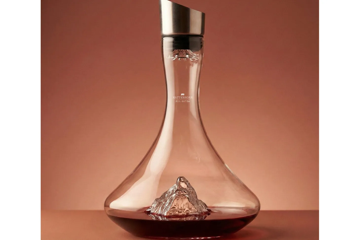 Carafe à vin Alaskan Maker Topographic Mont Cervin en verre cristallin