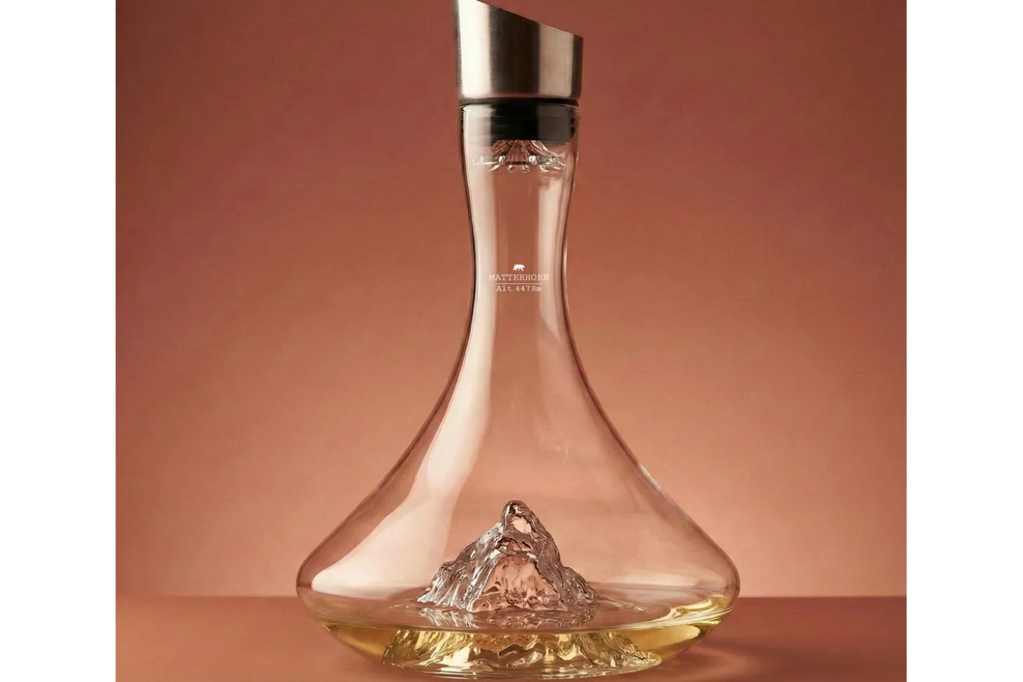 Carafe à vin Alaskan Maker Topographic Mont Cervin en verre cristallin
