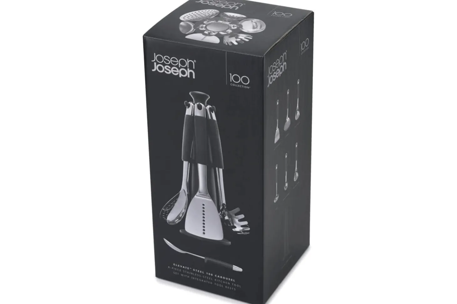 Carrousel de 6 ustensiles Joseph Joseph Elevate Steel en acier inoxydable avec support rotatif