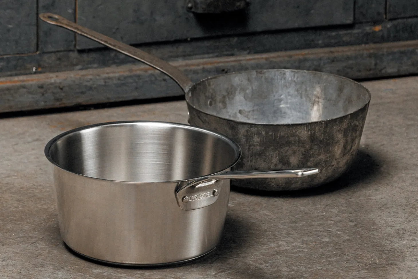 Casserole Cristel 1826 en acier inoxydable 18/10 brossé
