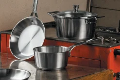 Casserole Cristel 1826 en acier inoxydable 18/10 brossé