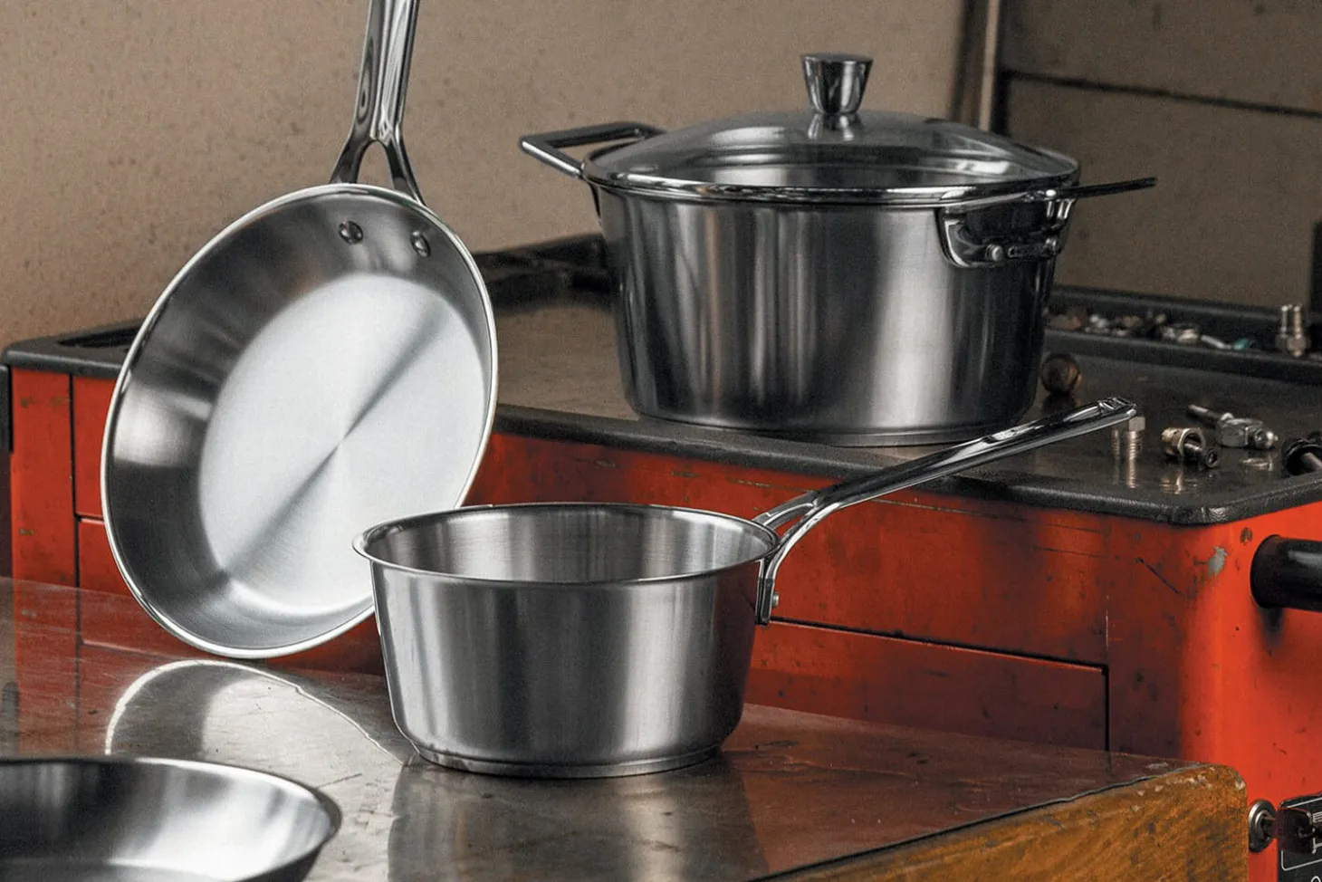 Casserole Cristel 1826 en acier inoxydable 18/10 brossé