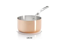 Casserole en cuivre inox De Buyer Prima Matera poignée en fonte d'inox compatible induction