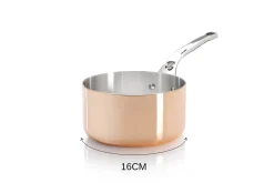 Casserole en cuivre inox De Buyer Prima Matera poignée en fonte d'inox compatible induction