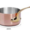 Casserole en cuivre inox Mauviel M'Héritage 200B compatible tous feux sauf induction