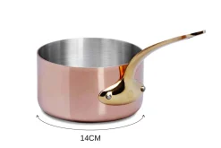 Casserole en cuivre inox Mauviel M'Héritage 200B compatible tous feux sauf induction