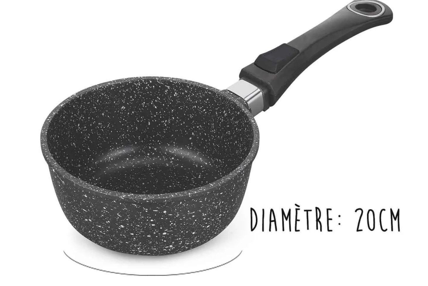 Casserole en fonte Pradel Excellence Premium 20cm façon pierre tous feux/ induction