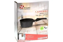 Casserole en fonte Pradel Excellence Premium 16cm façon pierre tous feux/ induction