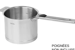 Casserole haute graduée Cristel Strate Amovible 14cm en acier inox 18/10