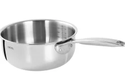 Casserole saucier Cristel Castel'Pro en acier inoxydable 18/10 5 ply