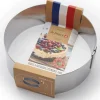 Cercle à entremets extensible De Buyer en inox hauteur 6,5cm - 18 à 36cm
