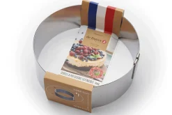 Cercle à entremets extensible De Buyer en inox hauteur 6,5cm - 18 à 36cm