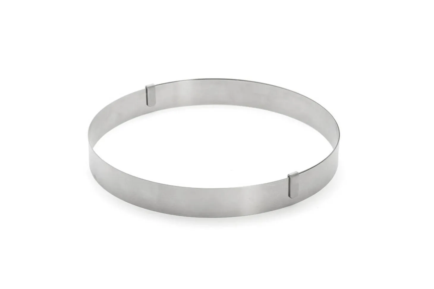 Cercle à entremets extensible De Buyer en inox hauteur 3cm - 18 à 36cm