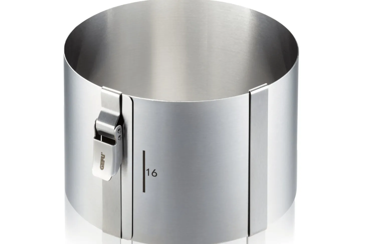 Cercle à gâteaux extensible Gefu Tondo Clip en acier inoxydable hauteur 10cm