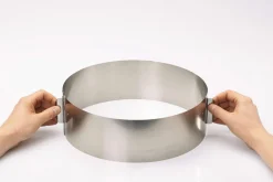 Cercle à gâteaux extensible Gefu Tondo en inox hauteur 8,5cm