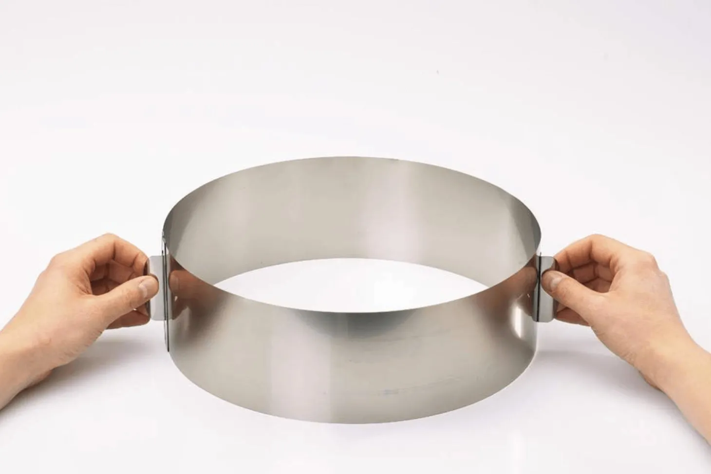 Cercle à gâteaux extensible Gefu Tondo en inox hauteur 8,5cm